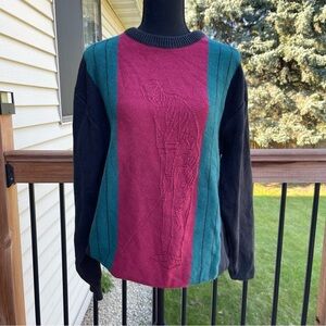 Vintage Golf Sweater Mens Large Steve Stricker Fairway Textured Crewneck 90s